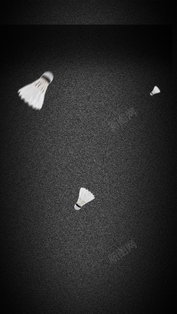 渐变的羽毛球黑色质感背景上的羽毛球H5素材背景高清图片