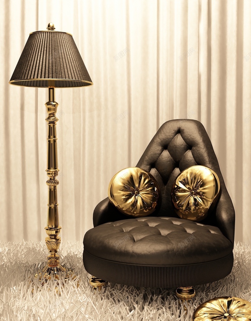 时尚沙发背景素材jpg设计背景_新图网 https://ixintu.com 客厅 室内 设计 家居 创意 开放式 沙发 时尚 地毯 窗帘 室内设计