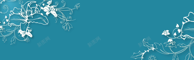 时尚蓝色花纹背景bannerpsd设计背景_新图网 https://ixintu.com 时尚 蓝色 花纹 背景 banner 海报banner 卡通 童趣 手绘