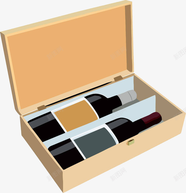 酒盒矢量png免抠素材_新图网 https://ixintu.com 包装盒设计 立体效果 葡萄酒矢量 酒 酒水 送礼
