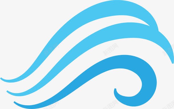 蓝色曲线线条png免抠素材_新图网 https://ixintu.com 海浪曲线 海浪线 波浪线 波浪曲线 蓝色线条 蓝色图标 标识logo设计 海面 蓝色线条曲线 海浪logo
