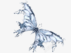 蝴蝶水效果装饰图案矢量图素材