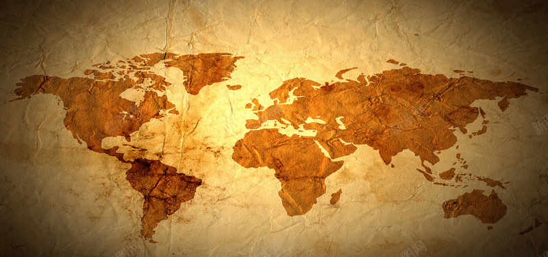 复古世界地图背景背景