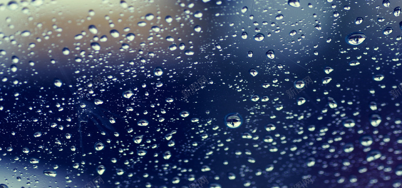 淘宝背景图jpg设计背景_新图网 https://ixintu.com 玻璃 雨水 小清新 海报banner 摄影 风景