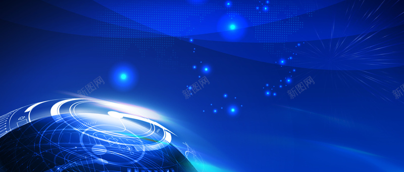 蓝色背景jpg设计背景_新图网 https://ixintu.com 商务 科技 光点 地球 星星 数据 海报banner 科技感 科技风 高科技 科幻