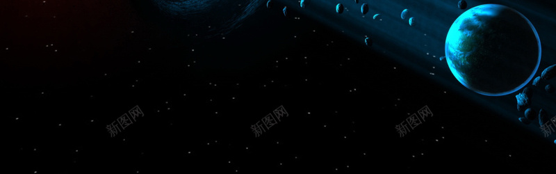 蓝色星球背景jpg设计背景_新图网 https://ixintu.com 地球 宇宙 星球 科幻 蓝色 陨石 海报banner 科技 商务