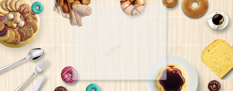 西式面包美食类bannerjpg设计背景_新图网 https://ixintu.com 西式 餐饮 面包 下午茶 点心 咖啡 甜甜圈 欧式 美食 海报banner 深夜食堂