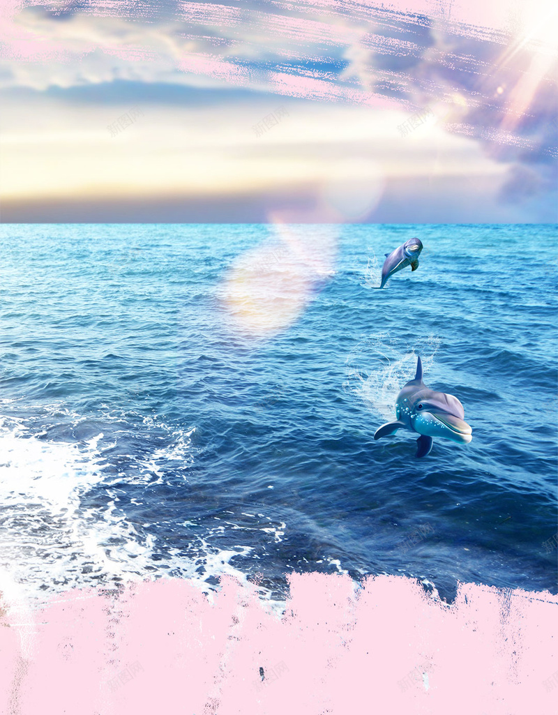海边自然海洋海豚H5背景素材psd设计背景_新图网 https://ixintu.com 保护大海 保护环境 大海 海水 海 海边 自然 海洋 海豚H5背景素材 小清新