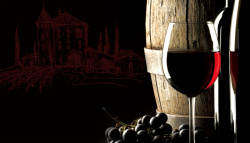 庄园城堡大气简约葡萄酒广告背景素材高清图片