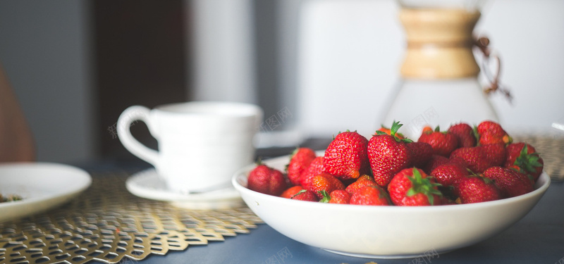 草莓早餐背景