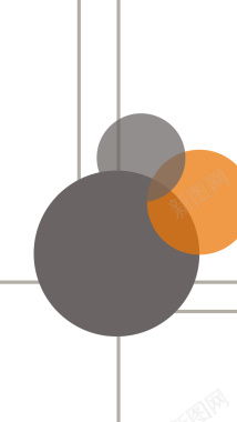 灰橘两色几何简约PSD分层H5背景素材背景