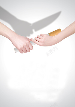 手与香烟531世界无烟日创意禁烟广告背景高清图片