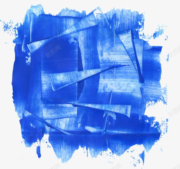 蓝色粉刷效果png免抠素材_新图网 https://ixintu.com 矢量素材 蓝色 粉刷效果 手绘 矢量 水彩蓝色笔刷