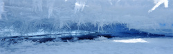 冰雕海报冰冷雪花冰雕蓝色海水高清图片