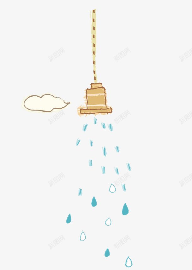 下雨素材ai免抠素材_新图网 https://ixintu.com 云彩 卡通手绘 下雨 雨水 矢量素材 下雨效果