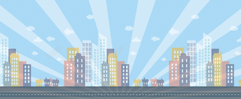 城市几何扁平蓝色bannerpsd设计背景_新图网 https://ixintu.com 城市建筑 城市背景 城市 大气 文明 城市图片 高楼大厦 城市夜景 城市风光 城市剪影