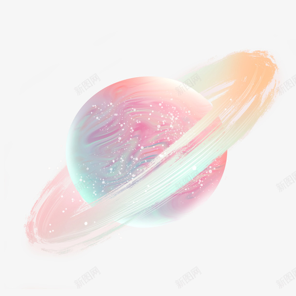 彩色星球星空png免抠素材_新图网 https://ixintu.com 星球 彩色 星空 球