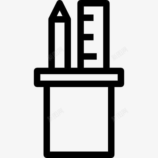 铅笔盒图标png_新图网 https://ixintu.com 写作 铅笔 教育 学校材料 办公用品 工具 器皿 铅笔盒
