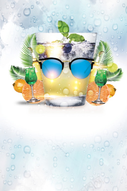 水滴鲜榨果汁饮品宣传海报背景素材背景