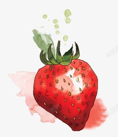 彩绘水果草莓png免抠素材_新图网 https://ixintu.com 彩绘水果 草莓 水彩效果