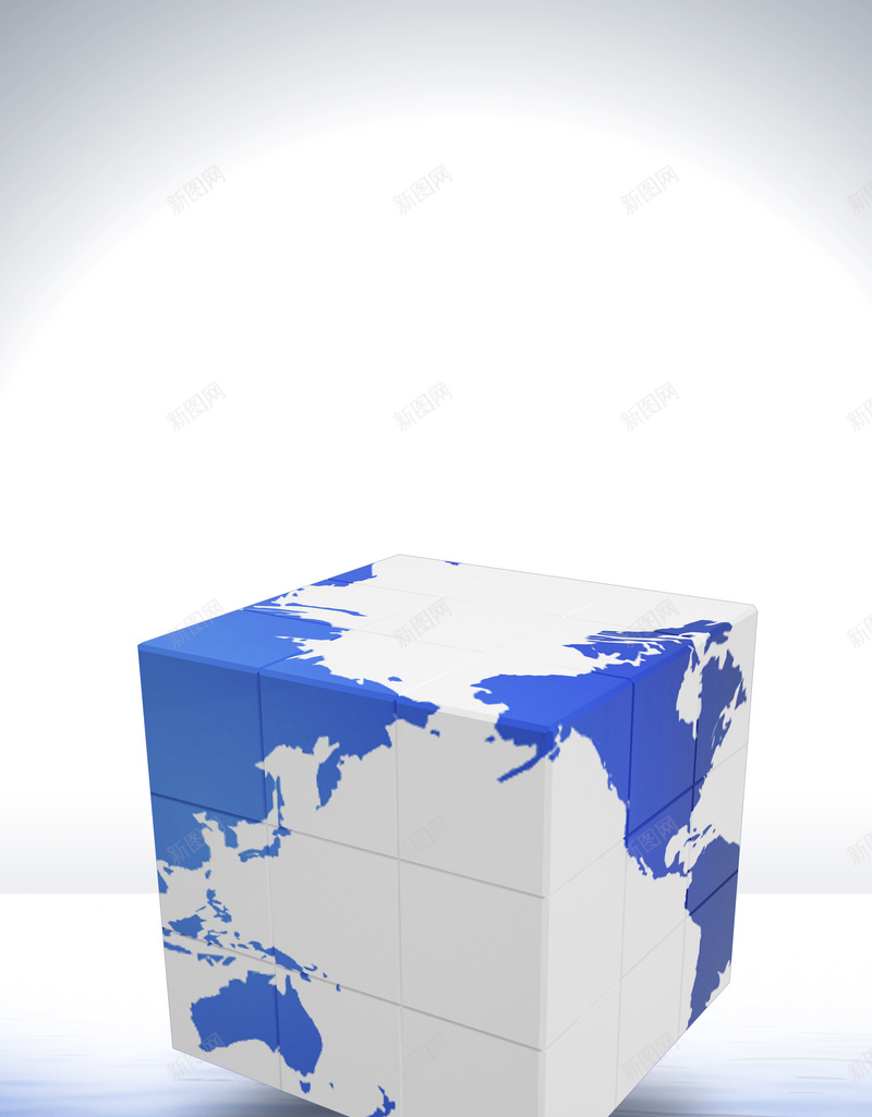 商务地图印刷背景psd设计背景_新图网 https://ixintu.com 商务 地图 方块 蓝色 魔方 印刷背景 科技 科幻