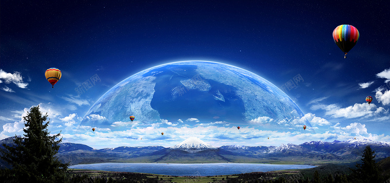 科幻宇宙背景bannerjpg设计背景_新图网 https://ixintu.com 宇宙科幻 科幻背景 地球 宇宙