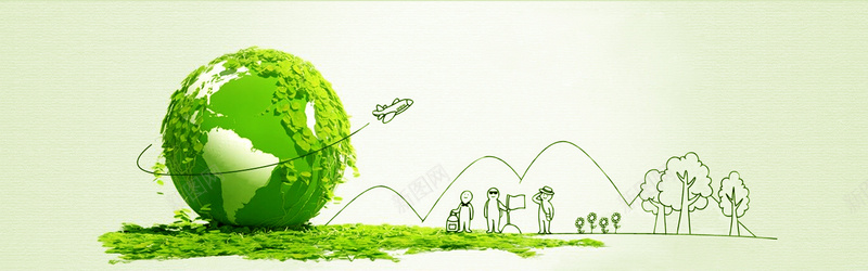 绿色童趣环保背景jpg设计背景_新图网 https://ixintu.com 绿色 童趣 环保 地球 树木 种树 海报banner 卡通 手绘