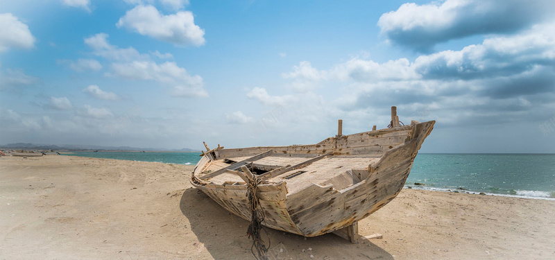 海边木船背景图背景