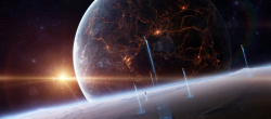 ufo海报科技星空背景高清图片