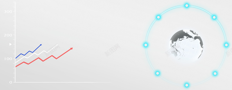 箭头向上商务灰色banner背景jpg设计背景_新图网 https://ixintu.com 向上 商务 科幻 科技 箭头 素材 广告 标尺 数字 圆圈 几何 渐变 地球 地图 简约 简单