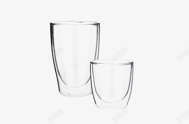 双层玻璃杯png免抠素材_新图网 https://ixintu.com 玻璃杯 双层玻璃杯实物 杯子 喝水用的玻璃杯 玻璃质感 玻璃杯效果图 双层玻璃杯