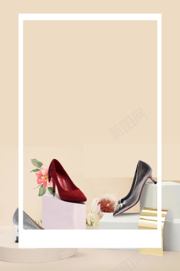 女鞋海报背景素材背景