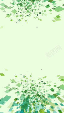 绿色简约几何H5背景素材背景