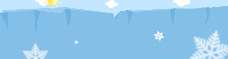 冰点促销psd设计背景_新图网 https://ixintu.com 蓝色 雪花 冰块 冰 海报banner 扁平 渐变 几何