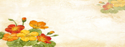 黄花图案水墨花朵背景高清图片