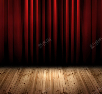华丽红帘子舞台背景背景