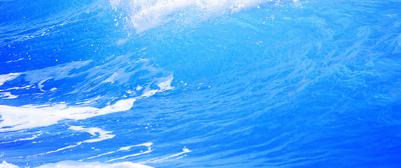蓝色海水浪花背景背景