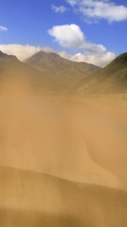 沙尘暴黄色大气天空白云PSD分层H5背景素材高清图片