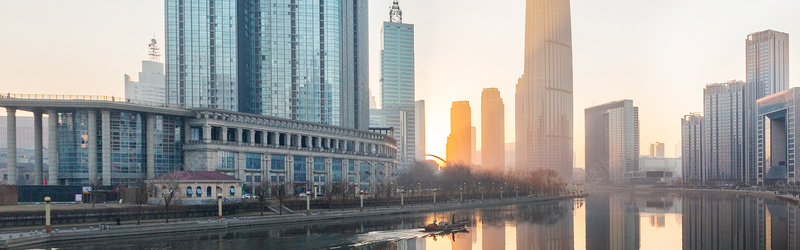 简约城市建筑图片banner背景