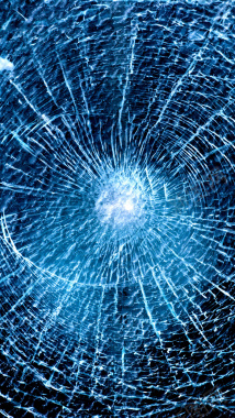 蓝色玻璃裂痕H5背景素材背景