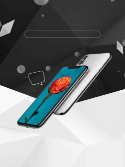 手机卖场简约清新未来已来iPhonex宣传高清图片