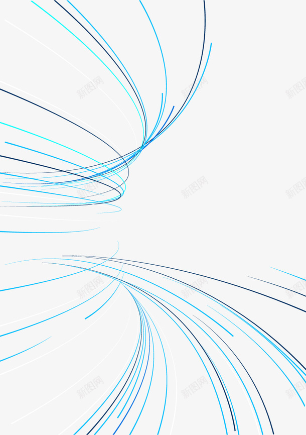 蓝色速度科技线条元素png免抠素材_新图网 https://ixintu.com 科技 线条 蓝色 装饰 速度