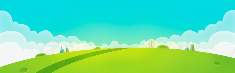 白云扁平背景jpg设计背景_新图网 https://ixintu.com 蓝色 扁平 海报banner 渐变 几何