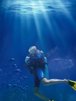 专业游泳专业潜水游泳培训海报背景素材高清图片