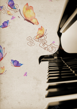 钢琴独奏演奏音乐会独奏海报背景高清图片