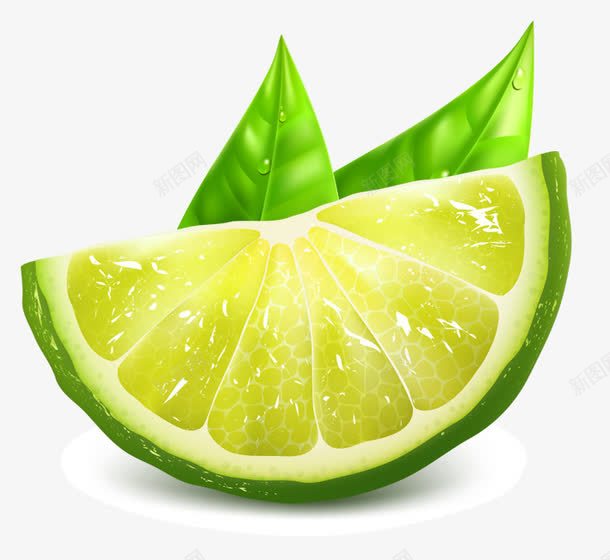 切开的青柠檬png免抠素材_新图网 https://ixintu.com 水果 切开的水果 水果效果图 新鲜 绿色 青柠檬