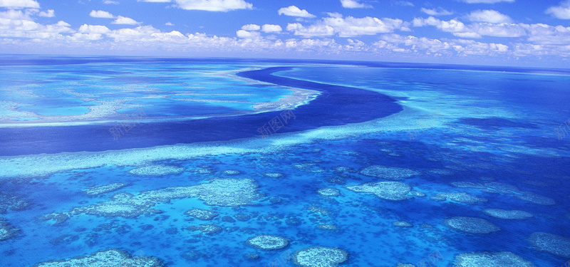 梦幻蓝色海洋背景背景