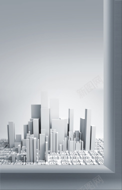 高楼建筑印刷背景背景
