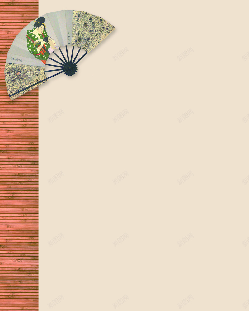 日本文化海报背景jpg设计背景_新图网 https://ixintu.com 日本 文化 扇子 白色