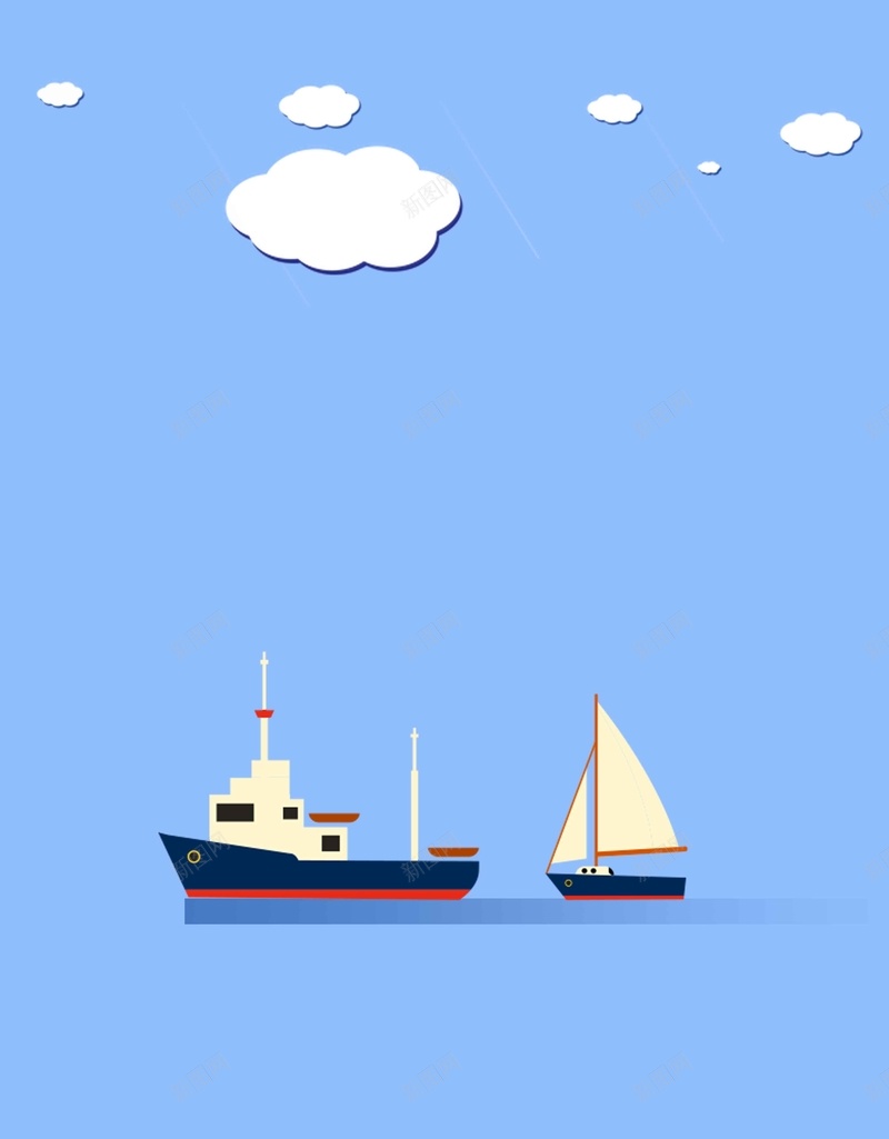 卡通海洋平扁海底jpg设计背景_新图网 https://ixintu.com 卡通蓝色 蓝色海洋 卡通 海底 海洋 平扁海底 轮船 渔 可爱 简约